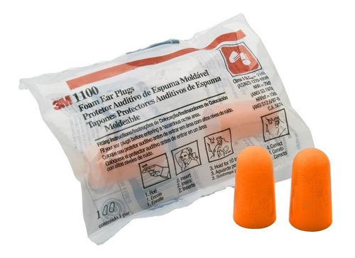 PROTECTOR AUDITIVO 3M TAPON SUELTOS 1100
