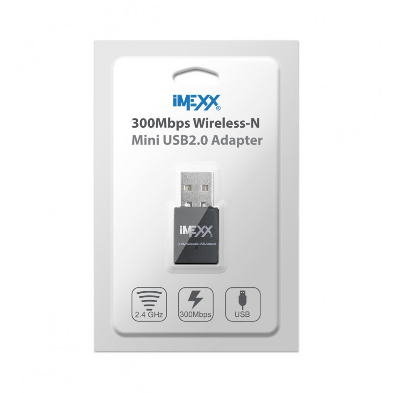 ADAPTADOR RED INALAMBRICO IMEXX MINI USB 300MBPS