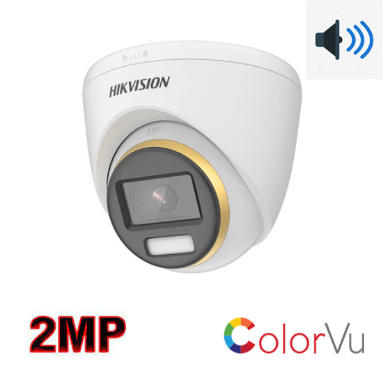 CAMARA DOMO HIKVISION COLORVU 4EN1 1080P 2.8MM IR 40M MICROF