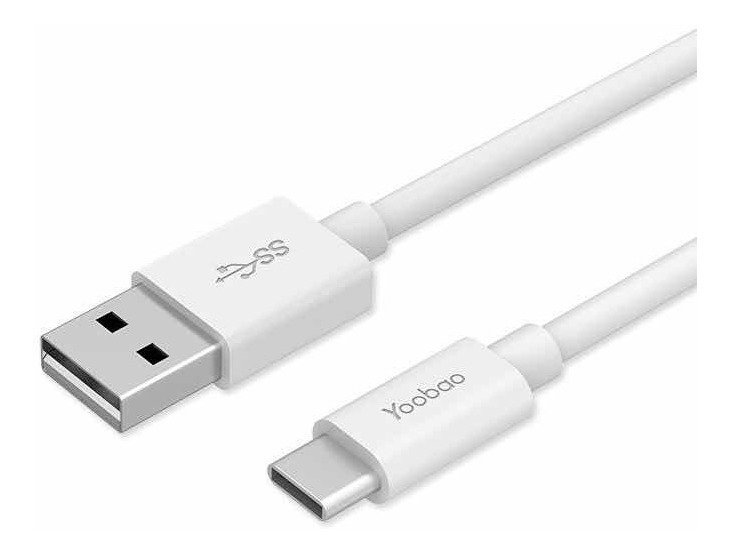 CABLE TIPO-C WHITE TPE 100CM 5A