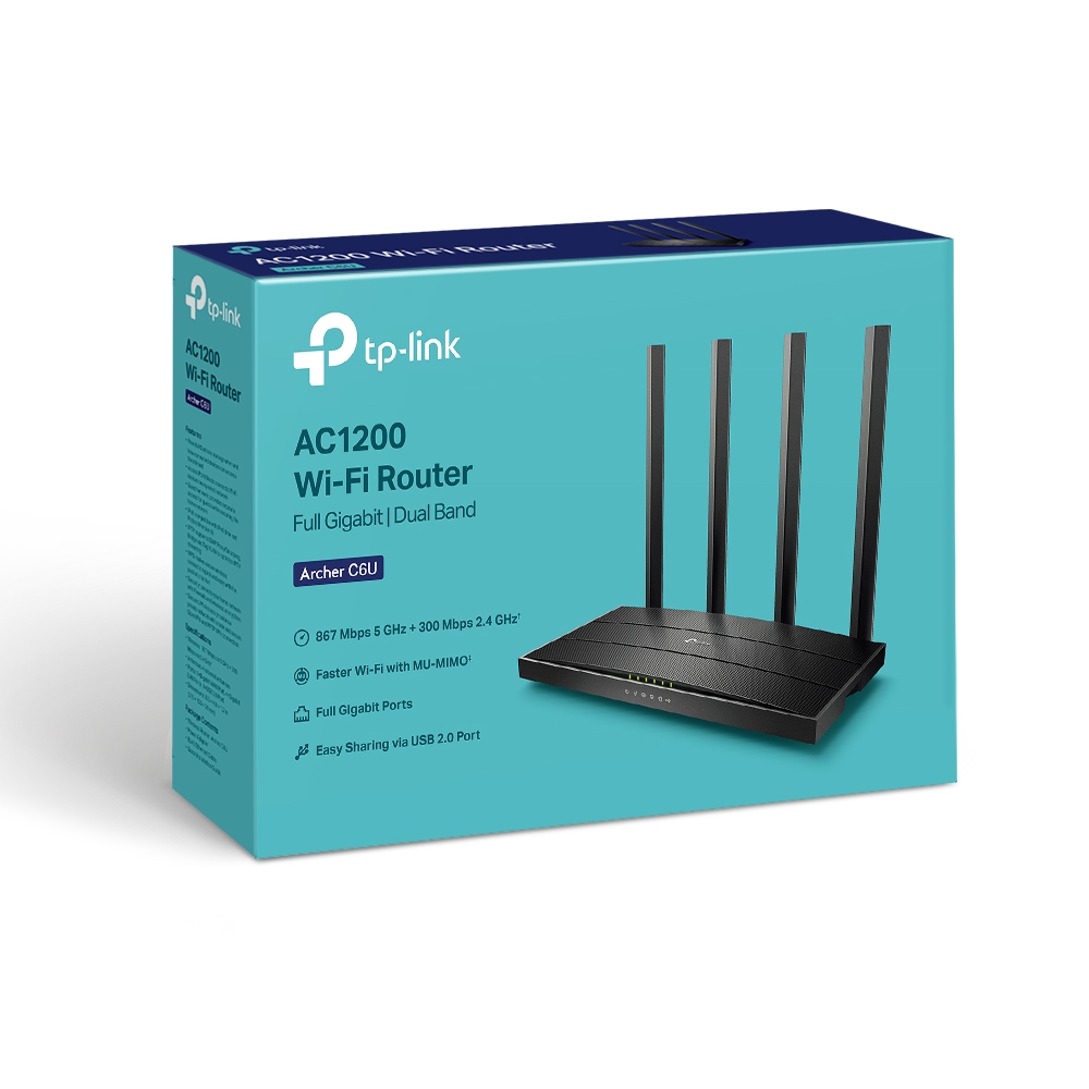 ROUTER ARCHER C6U AC1200 GIGABIT 4ANT