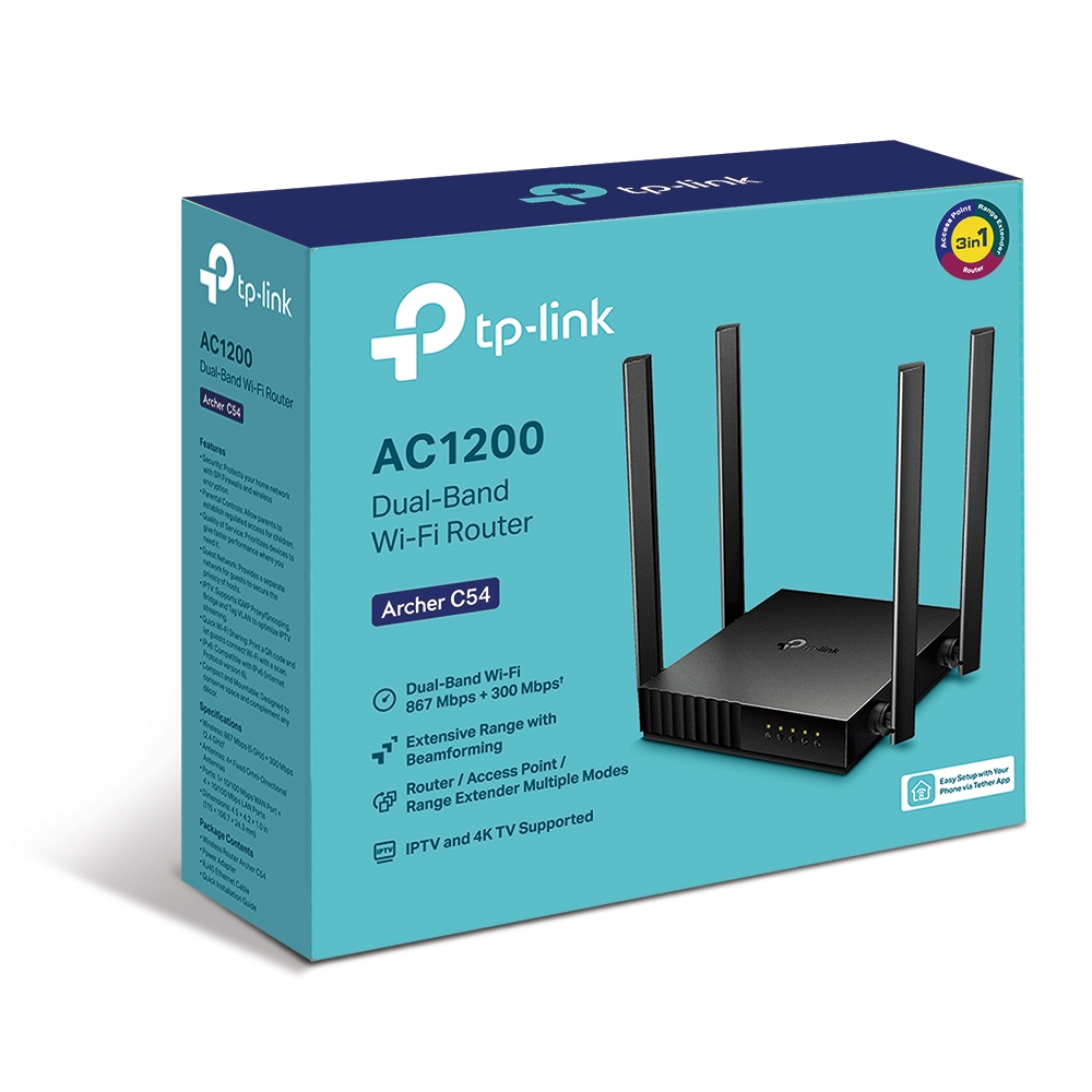 ROUTER TP-LINK AC1200 C50 DUALBAND 4ANT