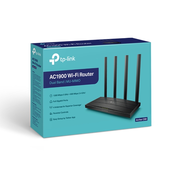 ROUTER TP LINK C80 AC1900 GIGABIT 4ANT