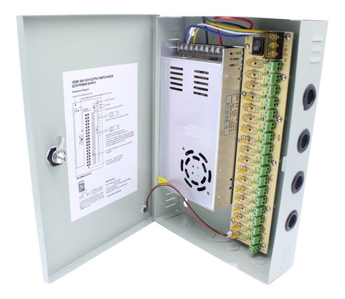 FUENTE CENTRALIZADA 18 CANALES 20AMP