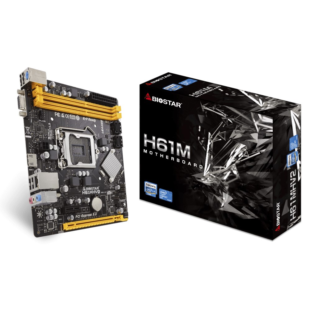 TARJETA MADRE BIOSTAR INTEL H61 LGA1155 2XDDR3 1600 4XSATA V