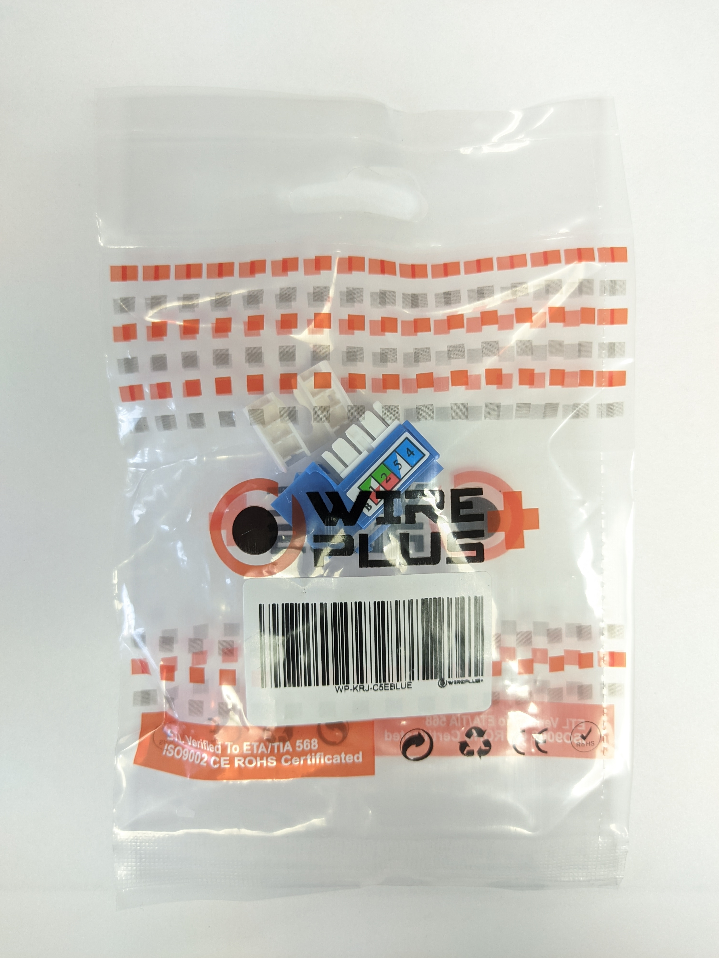 JACK COUPLER WIREPLUS+RJ45 CAT5E AZUL