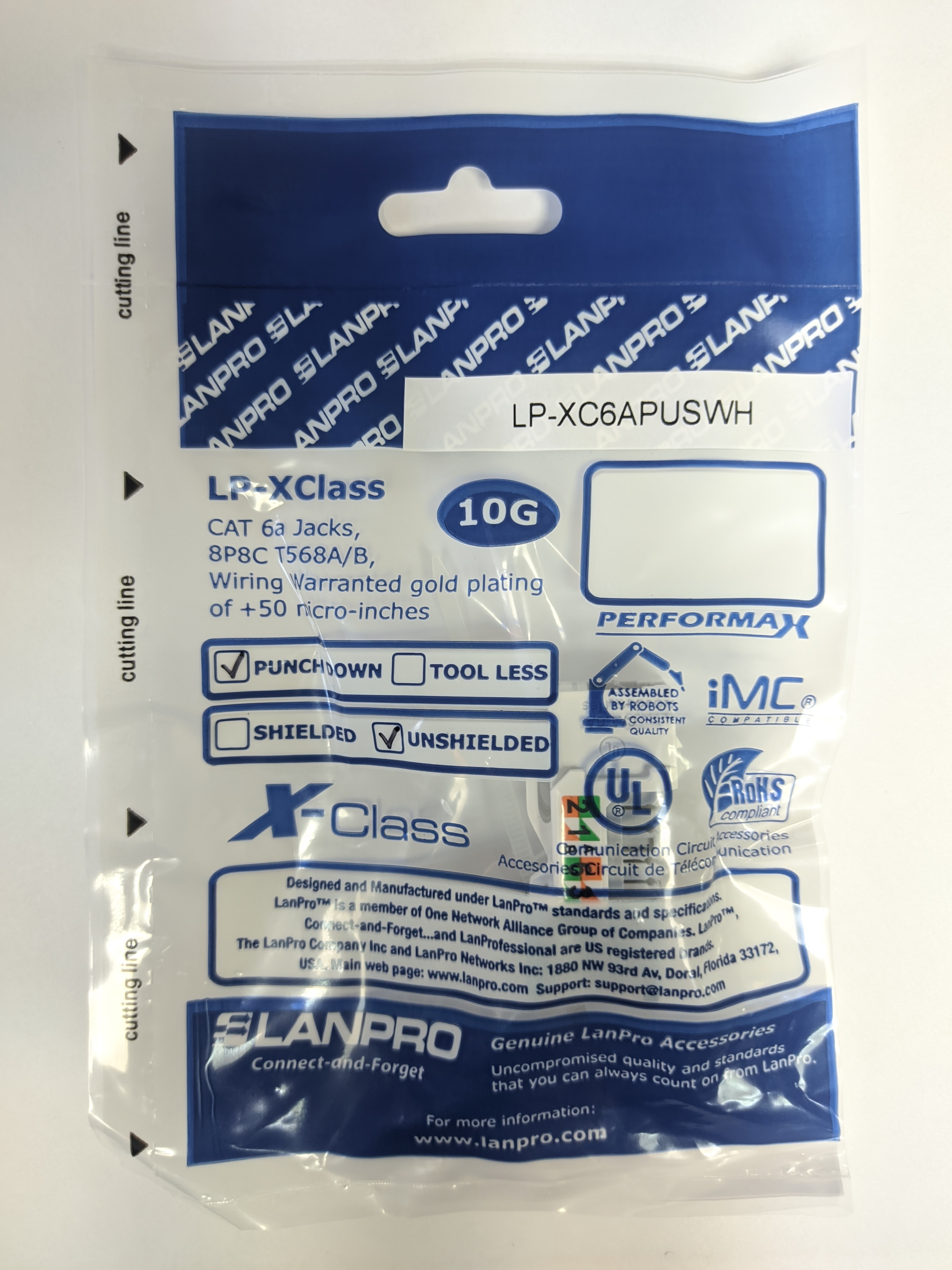 JACK COUPLER LANPRO RJ45 CAT6A