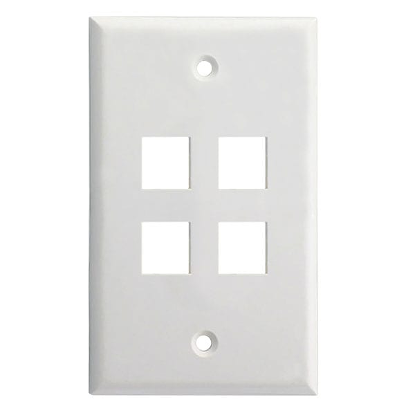 FACE PLATE WIREPLUS+4 TOMA BLANCO