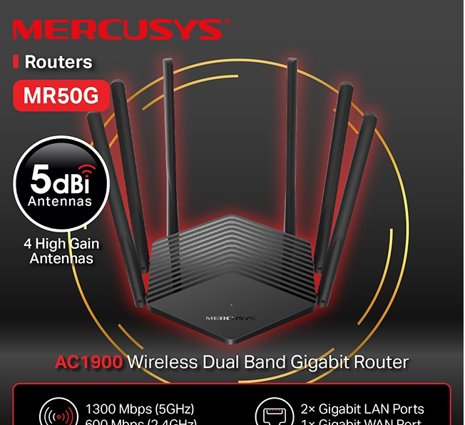 ROUTER AC1900 GIGABIT 6ANT DUAL BAND