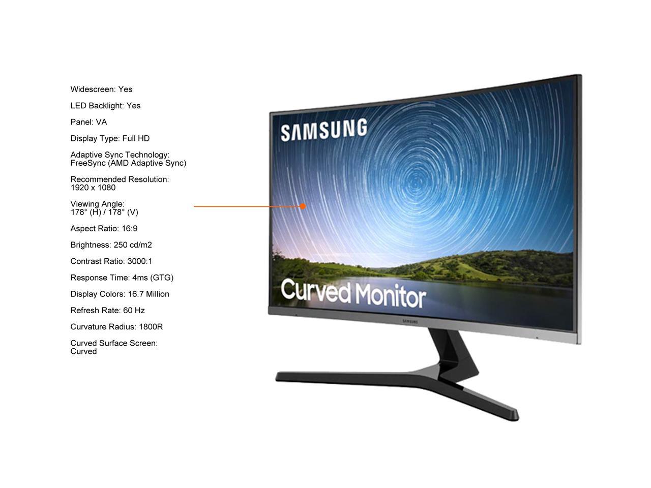 MONITOR SAMSUNG 27" CURVO GAMING RESOLUCION 1920X1080P HDMI