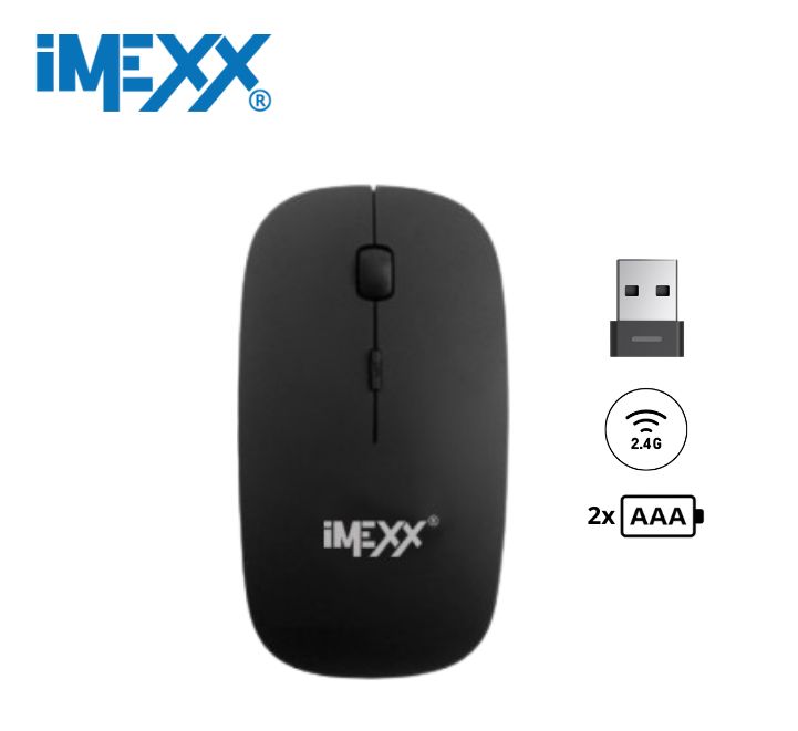 MOUSE INALAMBRICO IMEXX 26302 ULTRA SLIM NEGRO
