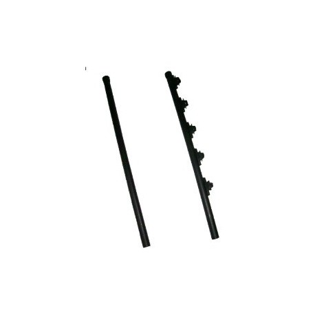 TUBO DE CERCO ELECTRICO DE PASO 5 HILOS NEGRO