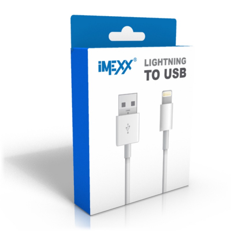CABLE IPHONE USB IMEXX 1MTS BLANCO