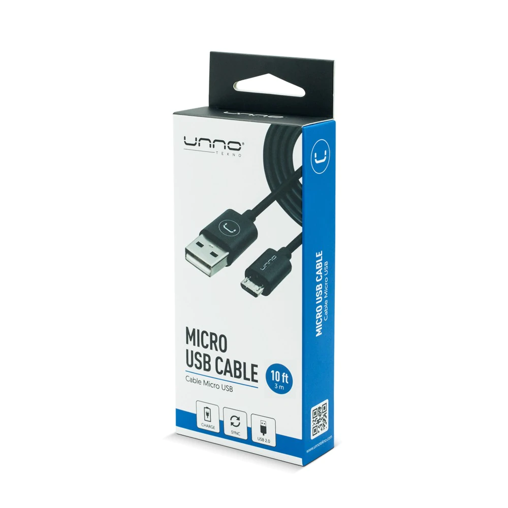 CABLE UNNO TEKNO MICRO USB 3MTS