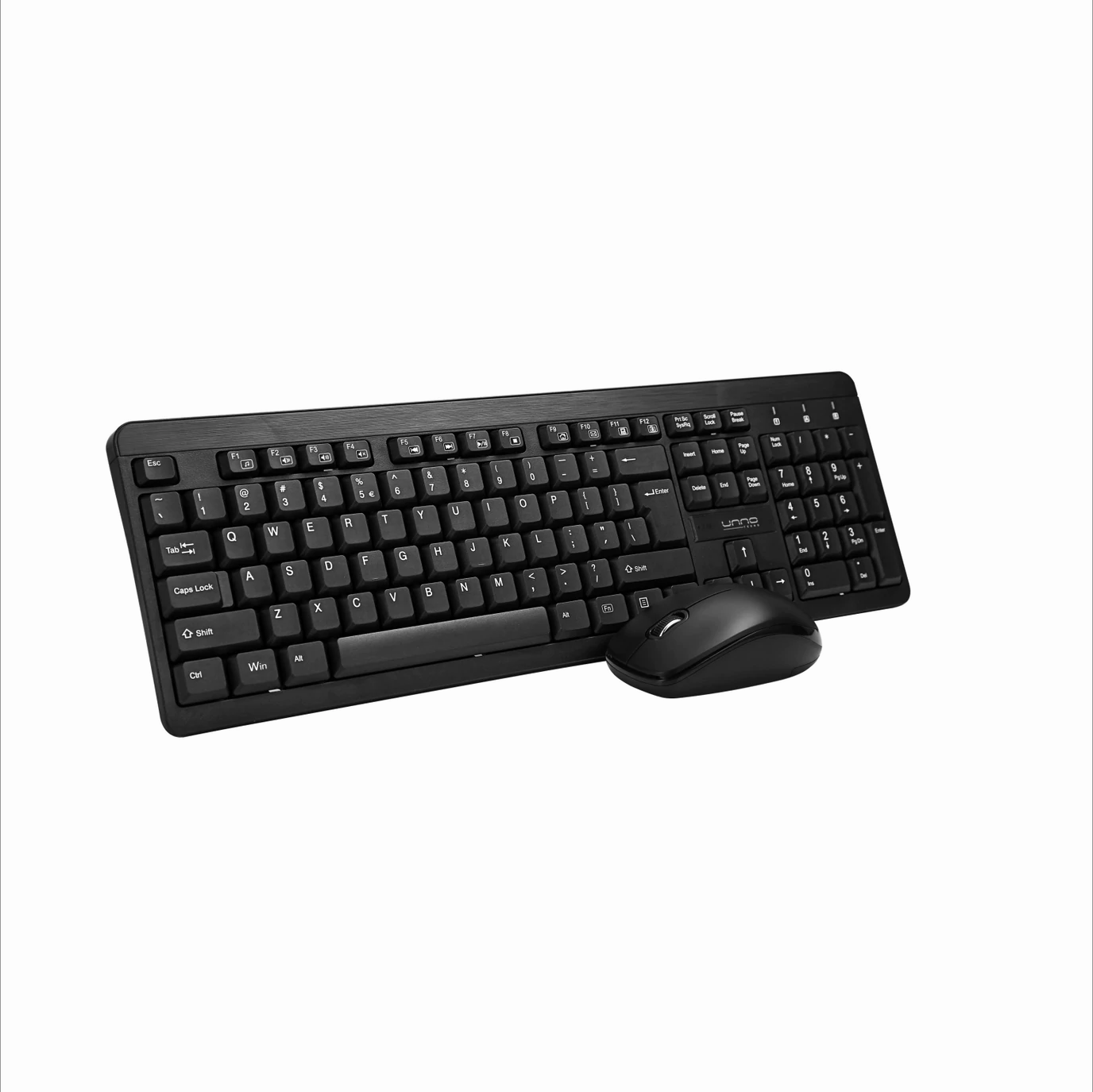 COMBO TECLADO Y MOUSE UNNO TEKNO INALAMBRICO - OPTICO NEGRO