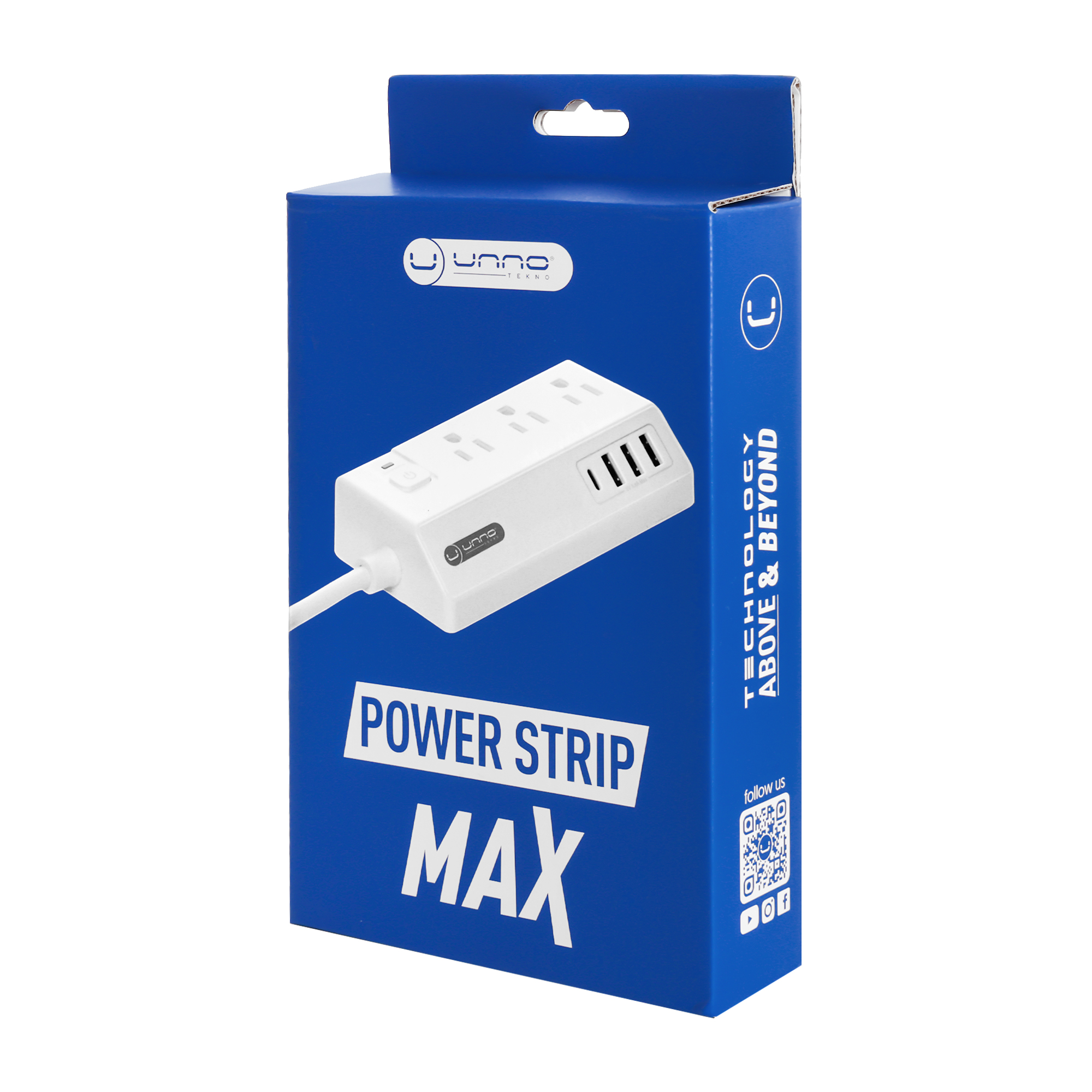 REGLETA MULTITOMA UNNO TEKNO STRIP MAX 7EN1 3AC+3USB+1TIPOC