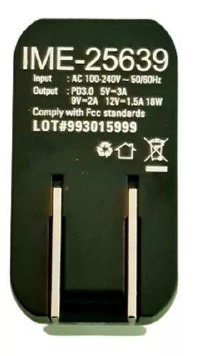 CARGADOR CELULAR CARGA RAPIDA 18W USB + TIPO C IMEXX