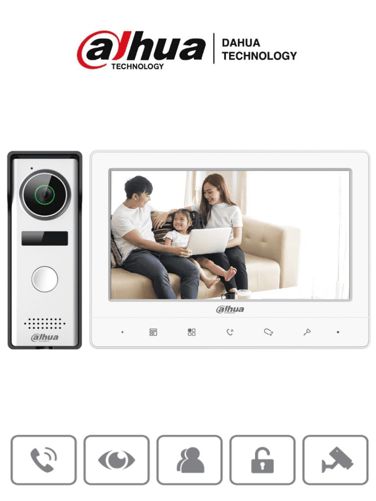 KIT VIDEO PORTERO DAHUA ANALOGICO MONITOR 7"