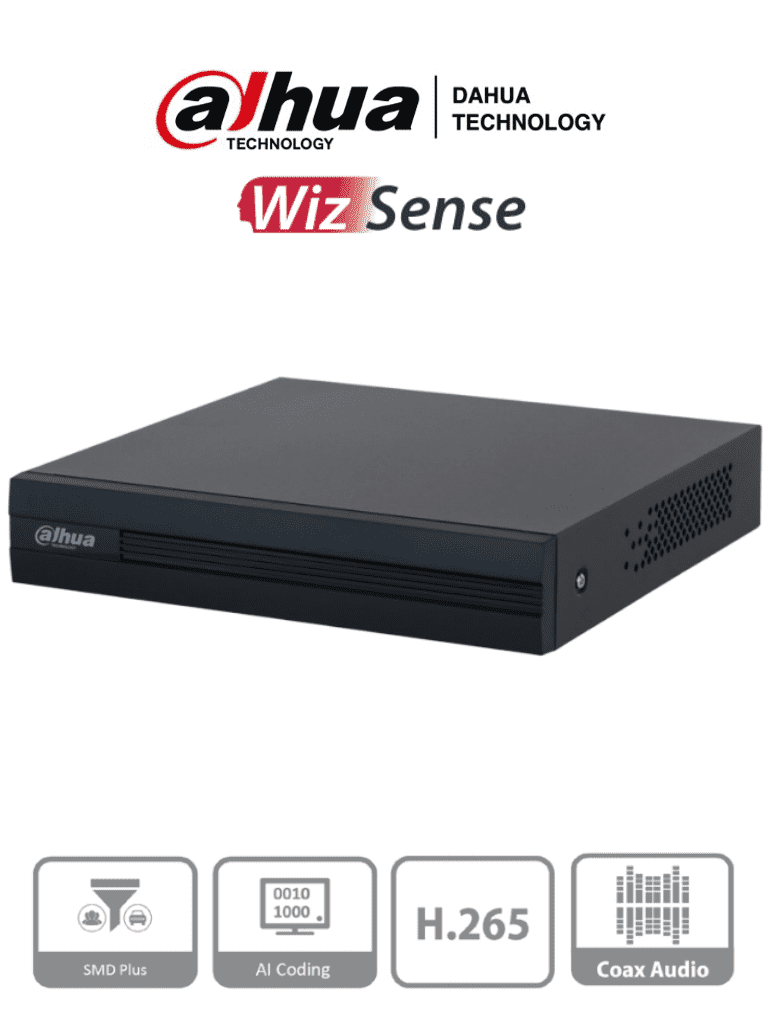 DVR DAHUA 4CH 1080N WIZSENSE 5EN1 H265+ SERIE COOPER