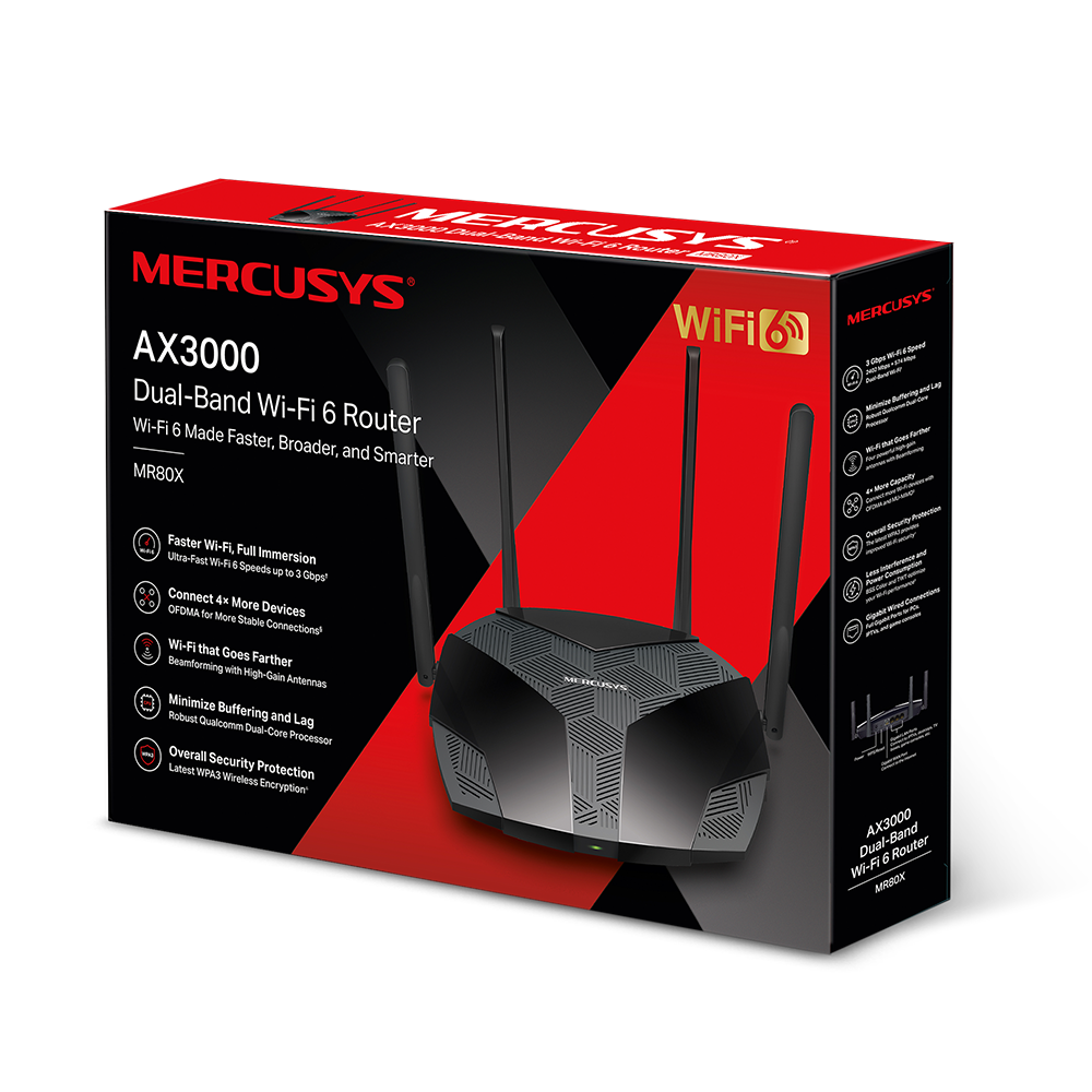 ROUTER MERCUSYS INAL WIFI6 AX3000 GIGABIT 4ANT