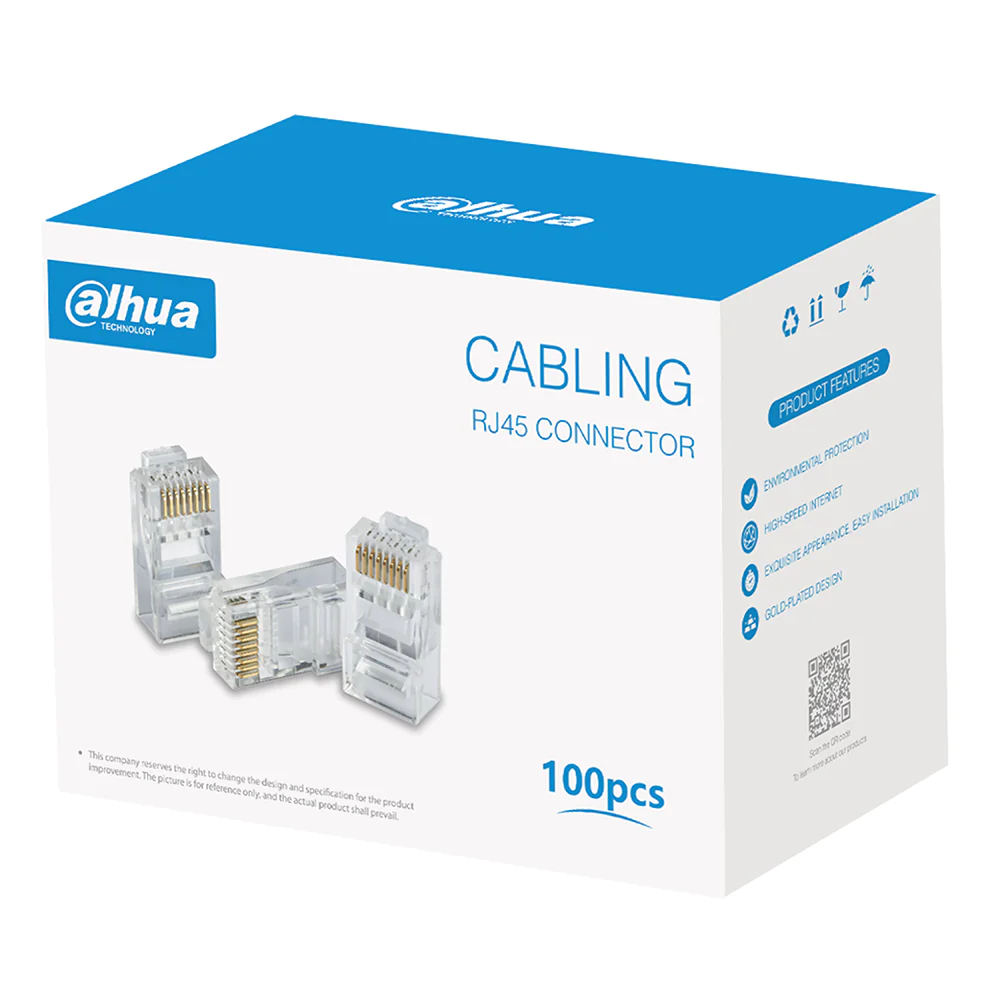 CONECTOR DAHUA RJ45 CAT6 100U