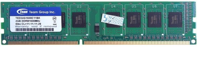 MEMORIA RAM TEAM GROUP 4GB DDR3 1600