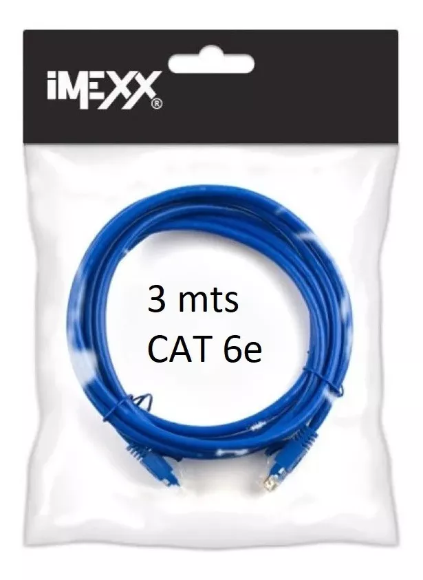 PATCH CORD IMEXX CAT6 AZUL 3MTS