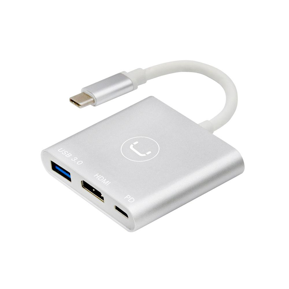 HUB UNNO TEKNO TIPO C 3EN1 USB 3.0 HDMI PD60W