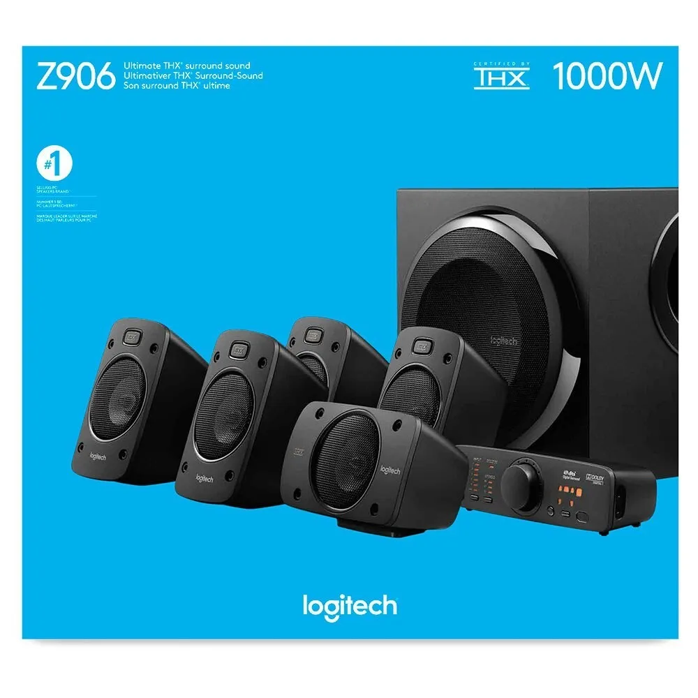 CORNETA LOGITECH Z906 1000W THX DOLBY DTS 3D 5.1