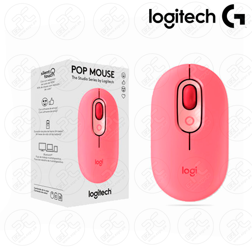 MOUSE INALAMBRICO LOGITECH POP BLUETOOTH SMARTWHEEL (ROSADO)