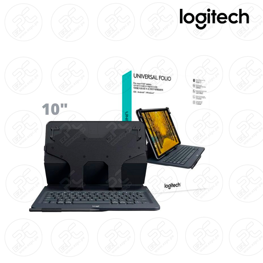 FUNDA LOGITECH UNIVERSAL CON TECLADO BLUETOOTH TABLETS 9-10"
