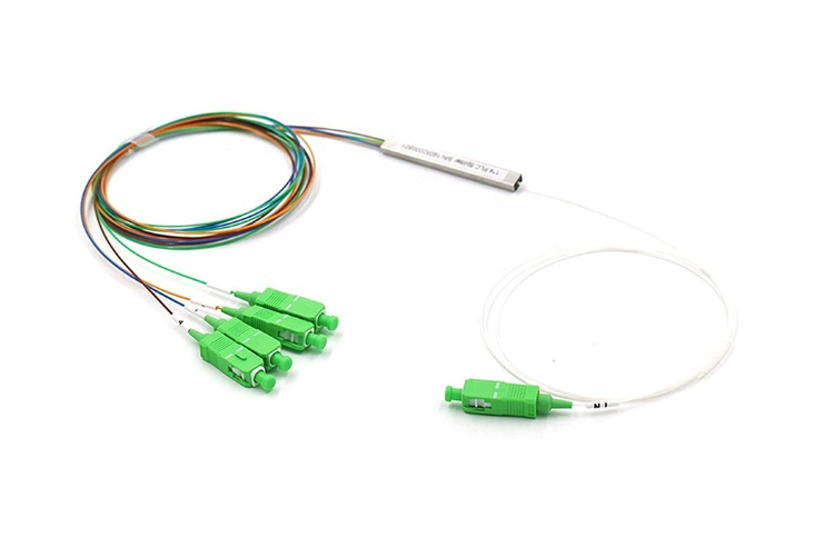 SPLITTER DIVISOR FIBRA OPTICA DE 1 A 4 PLC SC APC