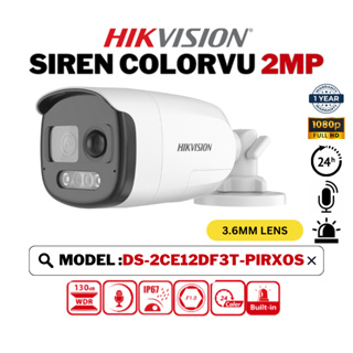 CAMARA BULLET HIKVISION COLORVU PIR SIRENA