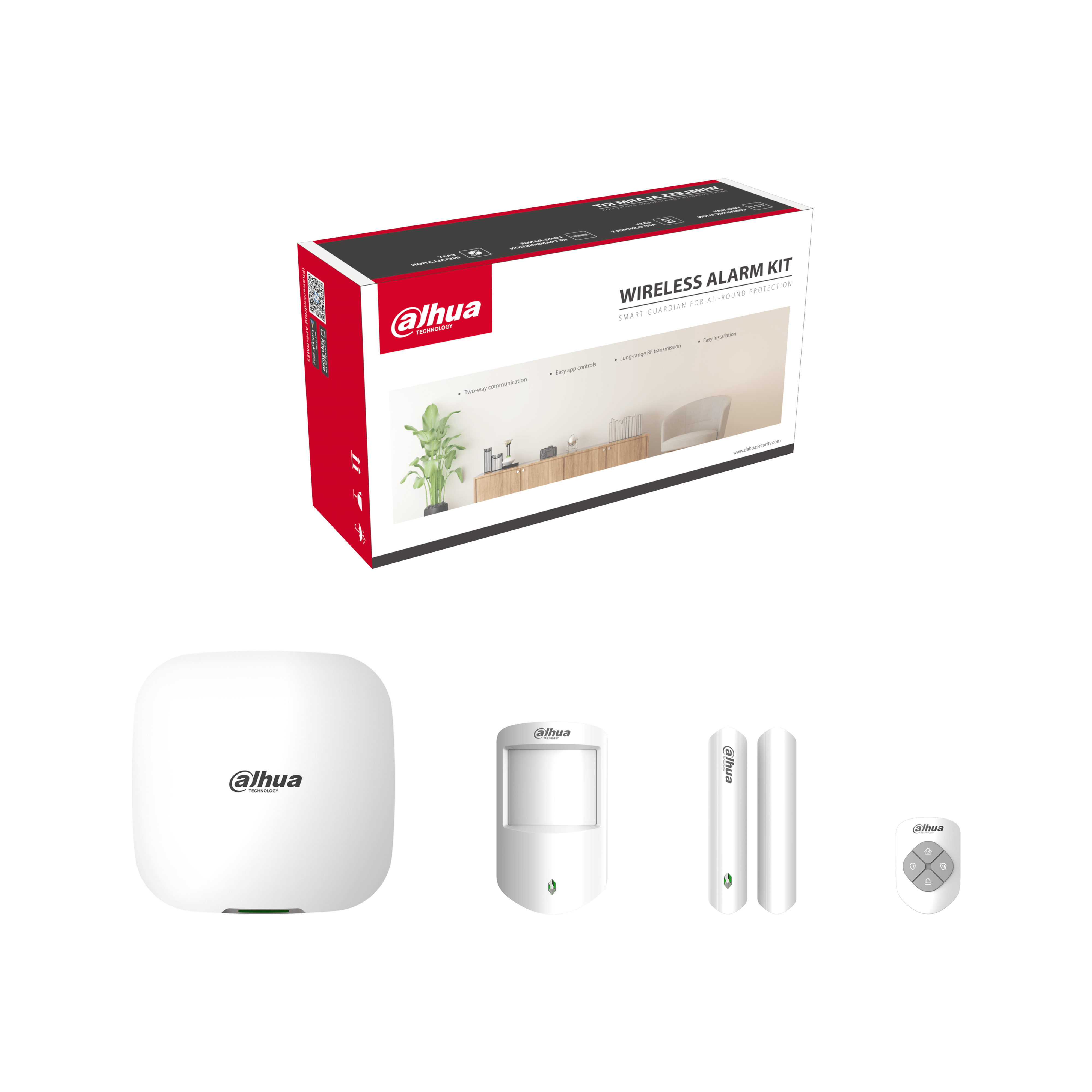 KIT ALARMA DAHUA INALAMBRICA WIFI DUAL SIM 3G 4G FREQ 868