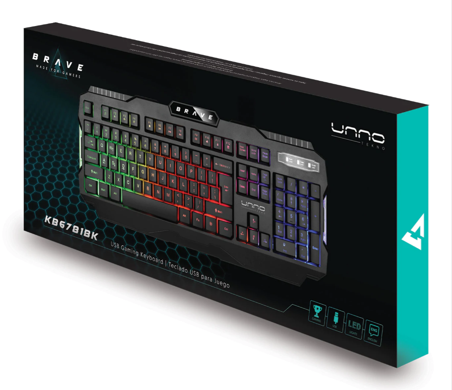TECLADO GAMING BRAVE USB ESPAÑOL
