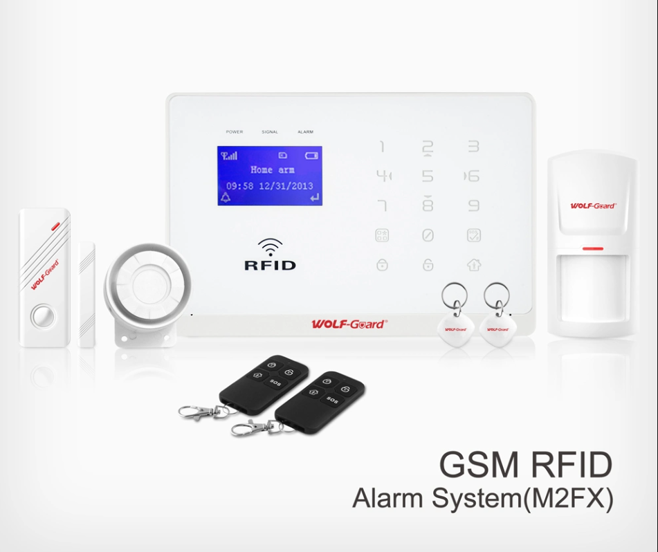 KIT DE ALARMA GSM 1INFR 2CONTROL 2RFID 1MAGNE 1SIRENA