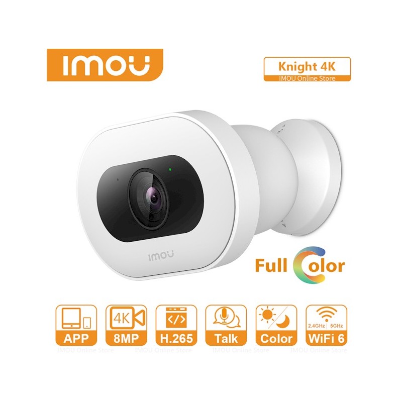 CAMARA IMOU KNIGHT 8MP 4K UHD SMARTCOLOR WIFI6 IP66 SIRENA