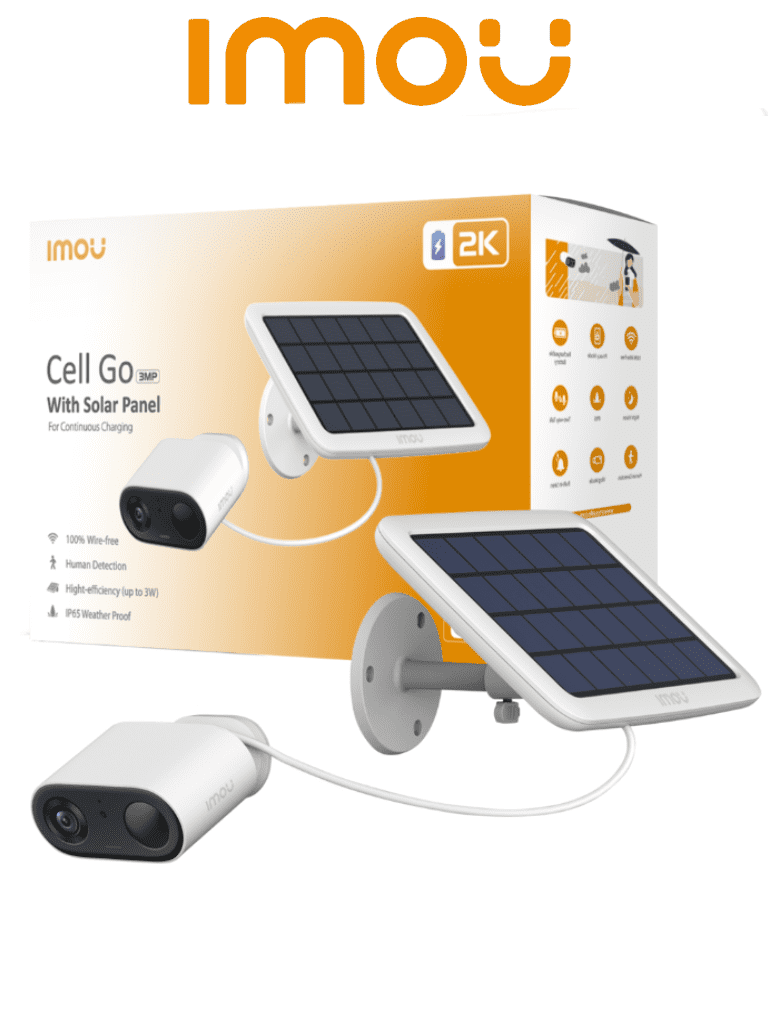 KIT CAMARA IMOU CELL GO RECARGABLE 3MP + PANEL SOLAR PIR 4GB