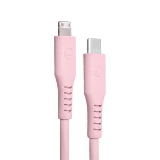 CABLE UNNO TEKNO PREMIUM TIPO C A LIGHTNING PD20W ROSA