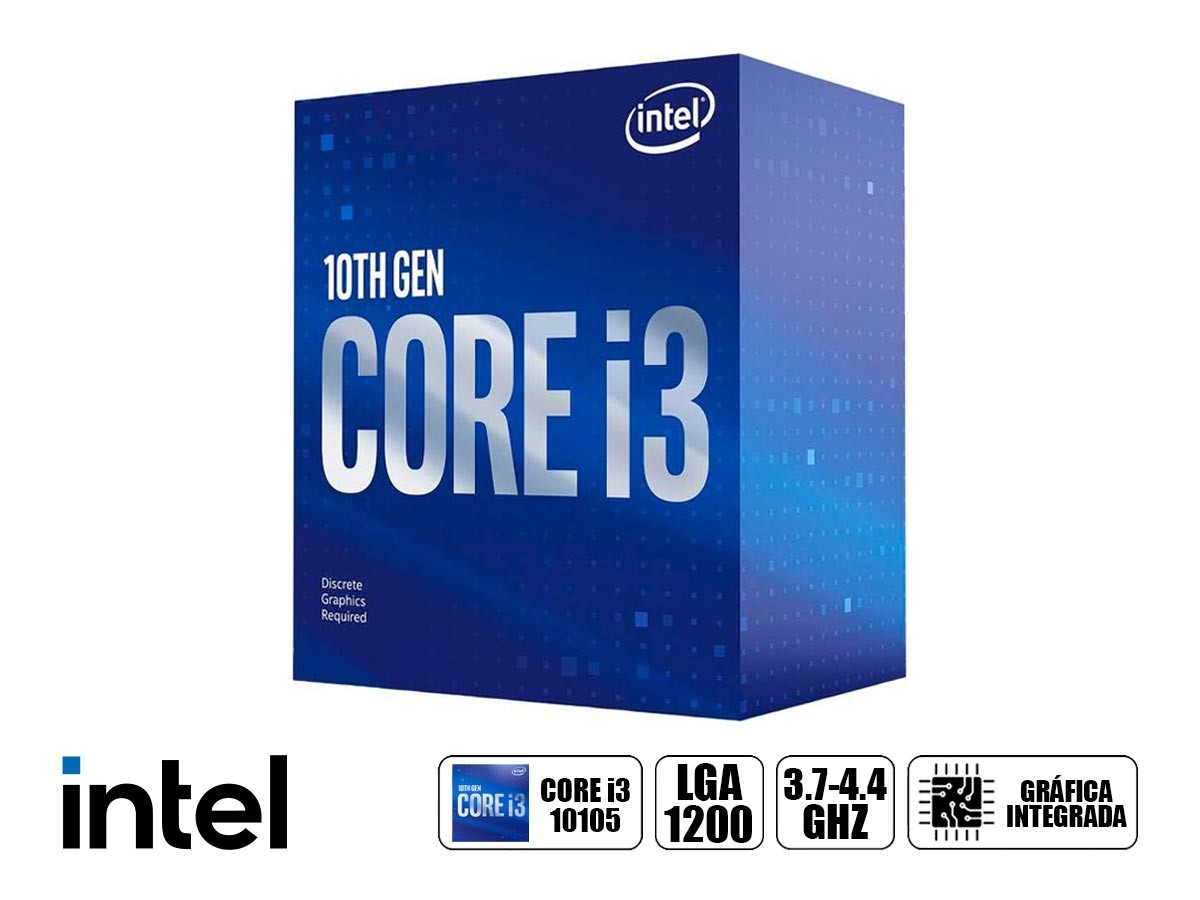 PROCESADOR INTEL I3-10105 3.7GHZ 6MB LGA1200