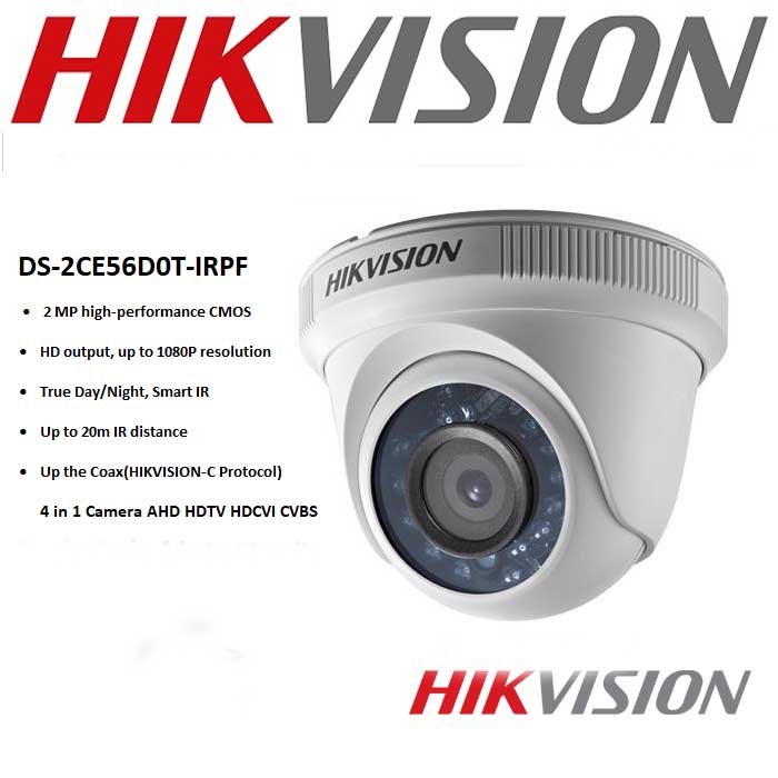 CAMARA DOMO IRPF HIKVISION TURBO HD 1080P 2.8MM