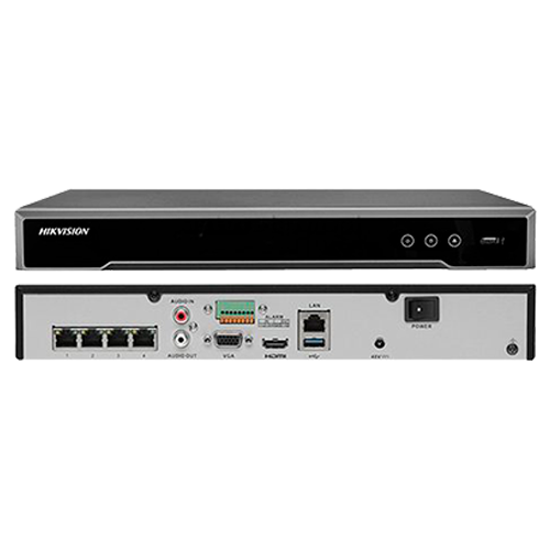 NVR HIKVISION 8CH 8-POE 12MP 4K H265+ HDMI VGA