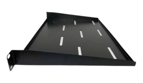 BANDEJA PARA RACK CLASICA 19X12 METALNET 2U NEGRO