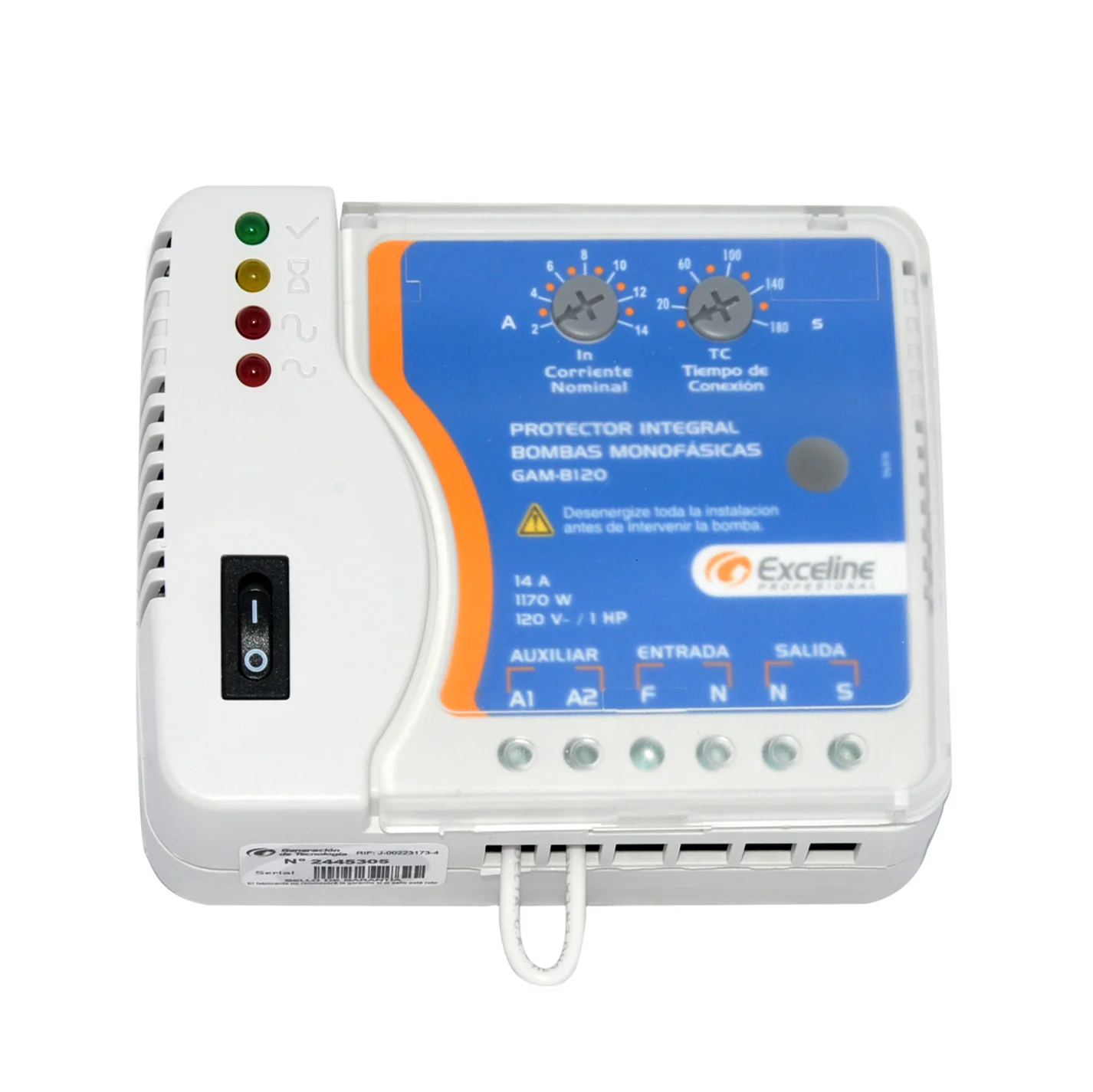 PROTECTOR VOLTAJE SOBRECARGA BOMBAS MONOFASICAS 1HP 120VAC