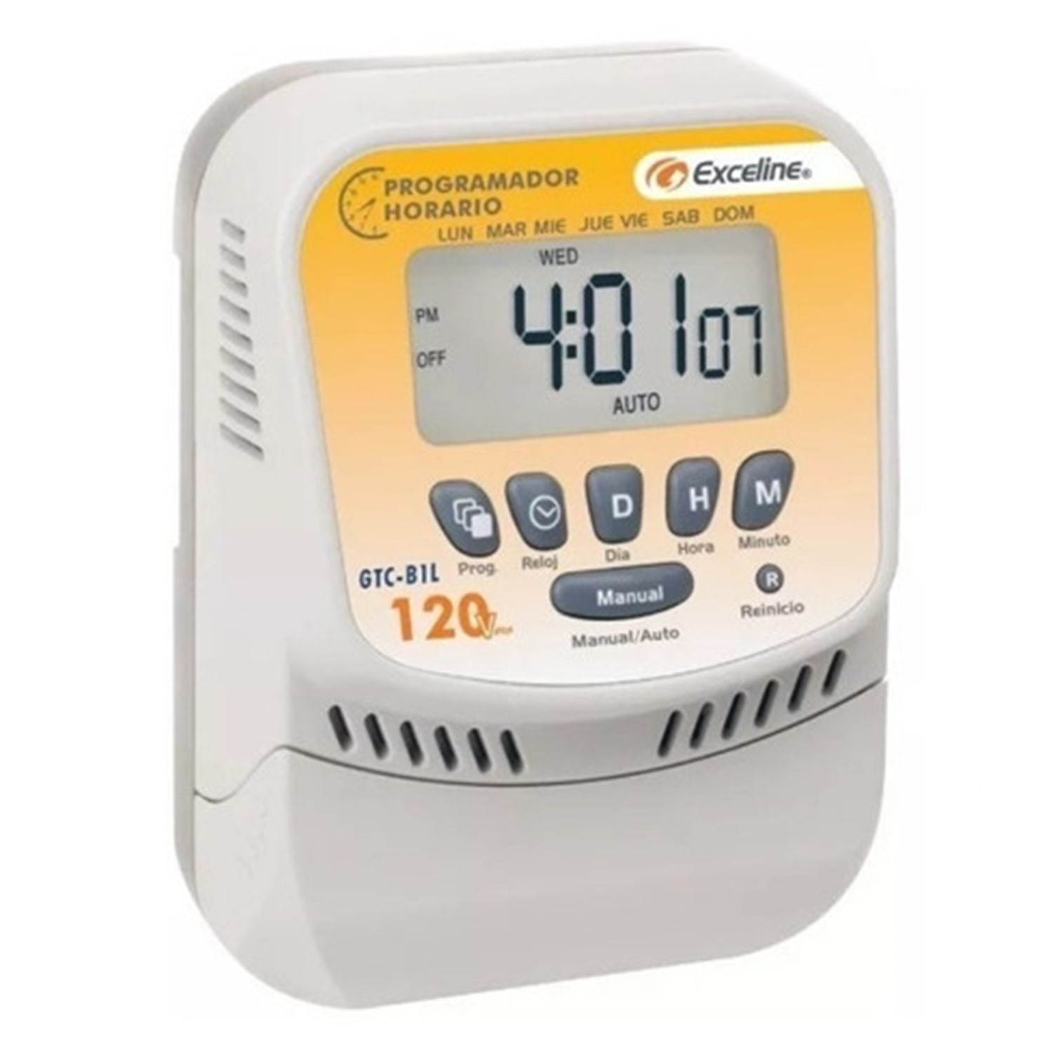 PROTECTOR RELOJ PROGRAMABLE A/A ILUMINACION AVISOS 120VAC