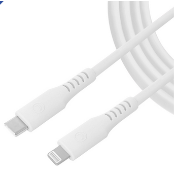 CABLE UNNO TEKNO TIPO C A LIGHTNING 1.5M BLANCO