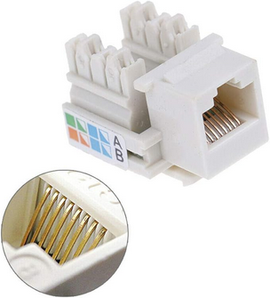 JACK COUPLER IMEXX RJ45 CAT5E BLANCO