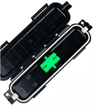 CAJA DE EMPALME PARA FIBRA OPTICA CON ADAPTADOR